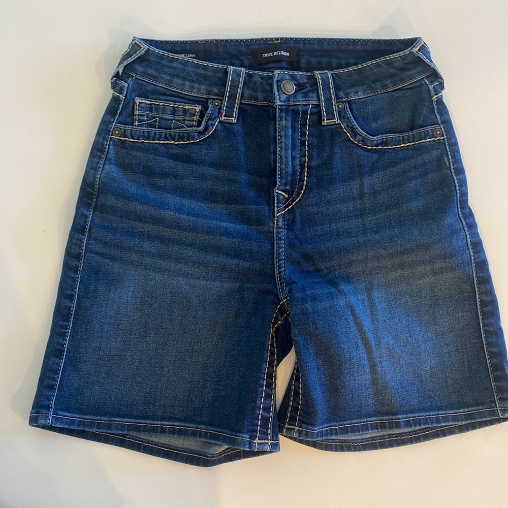 NWOT True Religion Jennie Curvy Jean shorts - Picture 2 of 6